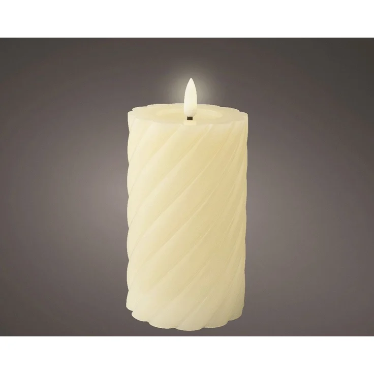 Kaemingk LED Kerze Wachs indoor creme Ø 7,5 x 14,8 cm