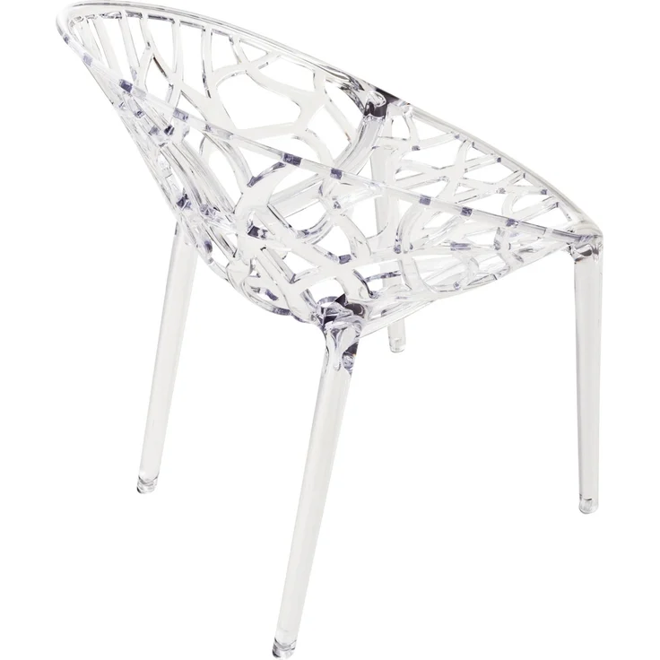 2er Set Stapelstuhl DENVER - Kunststoff Transparent 59x60x80 cm | Stapelstühle Esszimmerstühle Gartenstuhl Stapelbar Stühle Garten Esszimmer Gewölbte – Bild 6