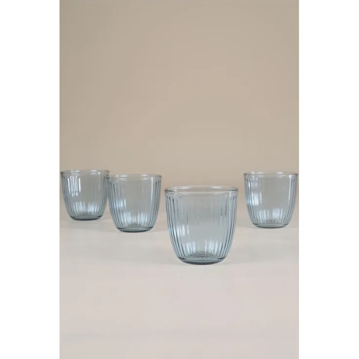 Hermia Concept 'Splendid 290 - Blue' Gläser-Set (4-teilig), Blau, 8,6 x 8,6 x 8,5 cm, 290 ml