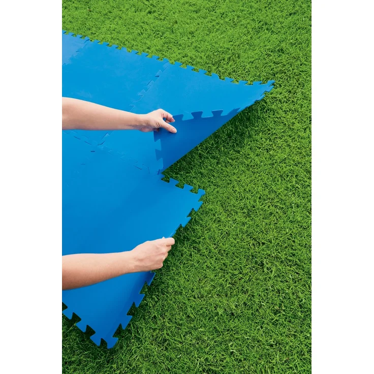 Bestway Pool-Bodenschutzfliesen Set 9 Stück á 50 x 50 cm, blau – Bild 2