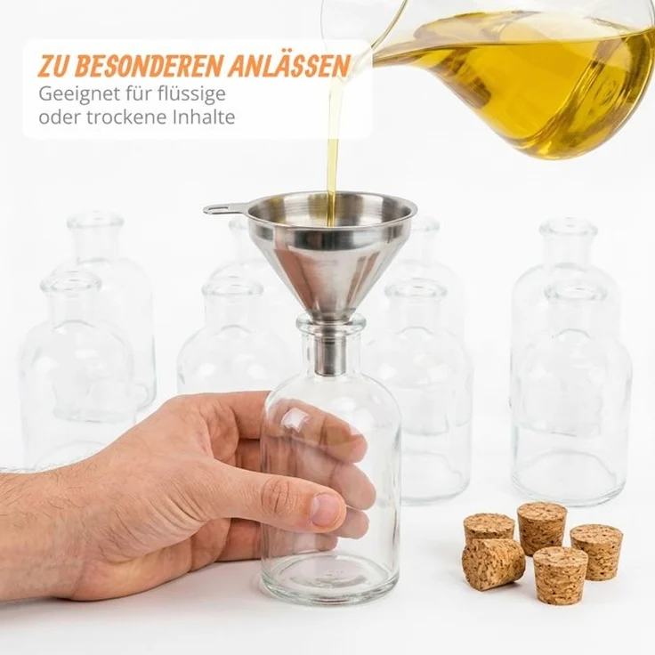 Relaxdays Glasflaschen mit Korken 8er Set – Bild 7