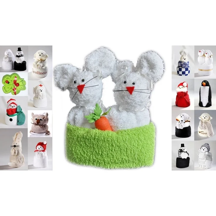 JACK Handtuch Set Frottier Geschenk Set viele Modelle Handarbeit Origami Gästetuch, (1-St), Handtuch, Waschhandschuh, gefaltete Tiere, tolle Geschenkidee – Bild 1