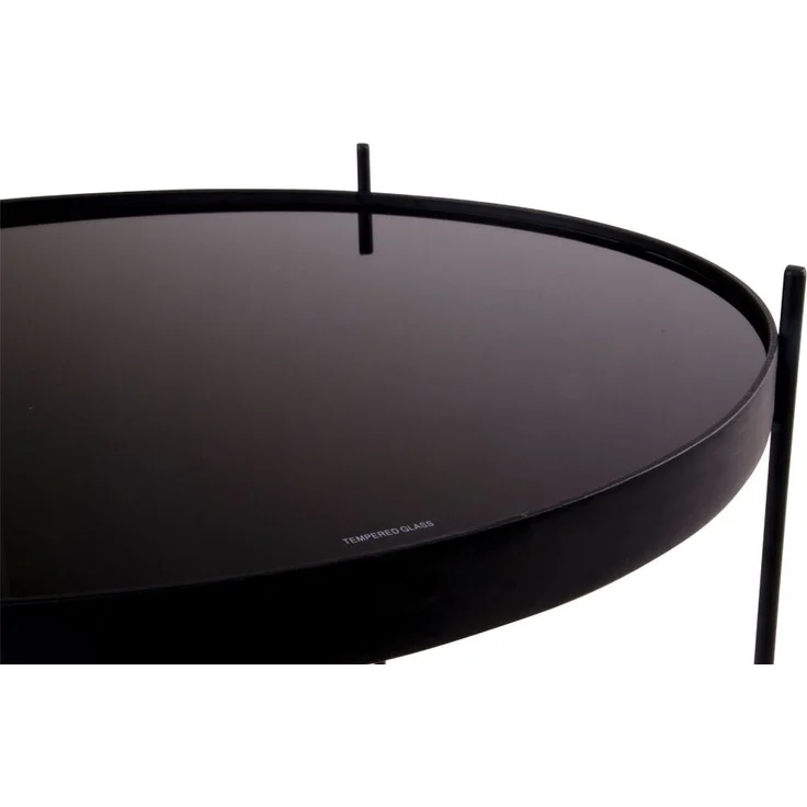 Beistelltisch >Venezia< in Schwarz, Glas - 48x48x48cm (BxHxT) – Bild 6