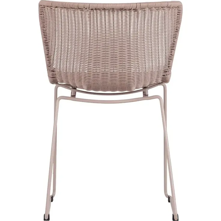 2er-Set Gartenstuhl Wings - Metall & Poly-Rattan, Sand – Bild 4