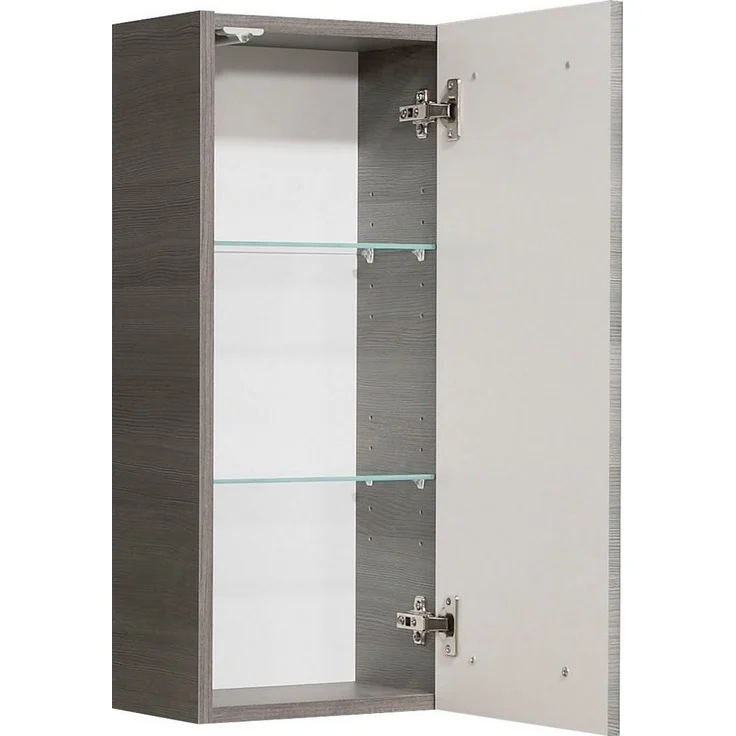 Saphir Hängeschrank Quickset Wand-Badschrank 30 cm breit mit 1 Tür und 2 Glas-Einlegeböden Badezimmer-Hängeschrank inkl. Türdämpfer, Griffe in Chrom Glanz – Bild 2