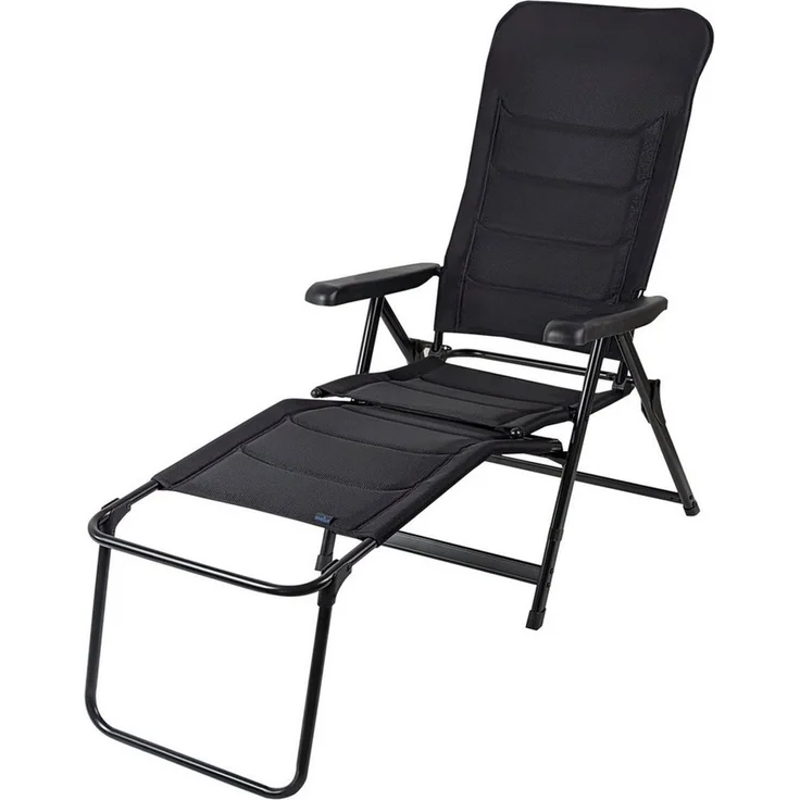 osoltus 'Alu' Gartenliege, mit Fußablage, schwarz, 120 x 73 x 63 cm – Bild 1