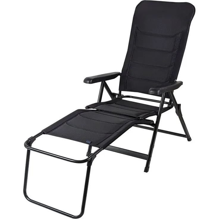 osoltus 'Alu' Gartenliege, mit Fußablage, schwarz, 120 x 73 x 63 cm