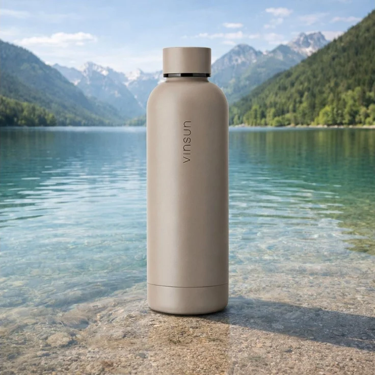 Vinsun Isolierflasche Edelstahl Flasche 500ml, Thermoflasche Kohlensäure geeignet, BPA frei, Auslaufsicher, doppelwandig, bruchsicher, geruchs- & geschmacksneutral – Bild 3