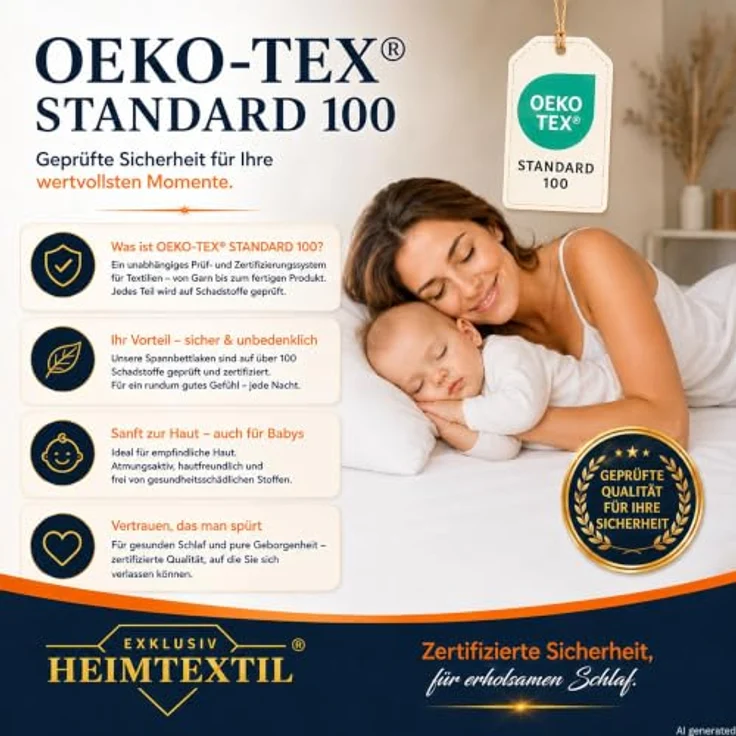 EXKLUSIV HEIMTEXTIL Jersey Spannbettlaken 140 x 200 cm Rot 100% Baumwolle Öko - Tex Zertifiziert Bed-Sheet Bettlaken Spannbetttuch – Bild 6