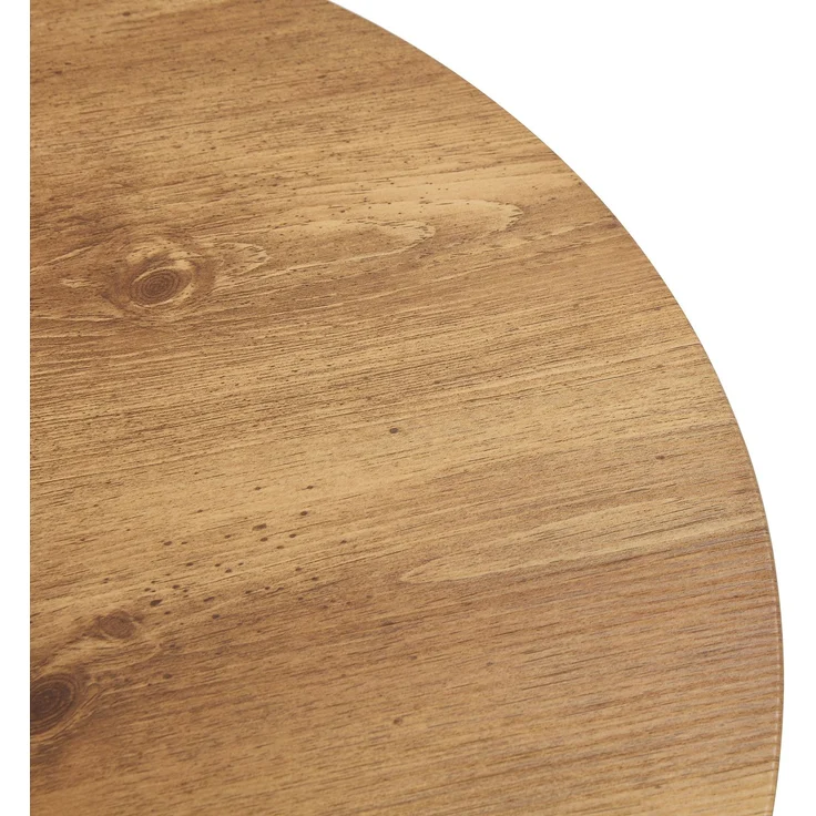 Runder Kaffeetisch in Naturholzoptik (MDF) – 60 cm Durchmesser, 35 cm Höhe. Mit hochwertiger Holzdekorfolie – als Beistelltisch im Wohnzimmer,kleiner Tisch für den Balkon u.v.m.--Holz--60x60x35cm--YOUDENOVA – Bild 9