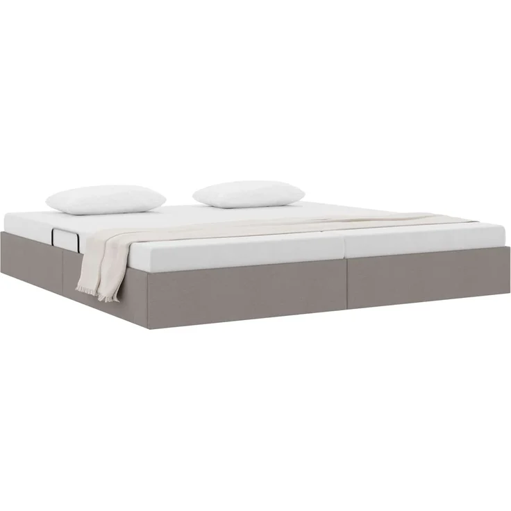 vidaXL Ottoman Bettgestell mit Speicher Taupe 200 x 200 cm Stoff 3442847 – Bild 3