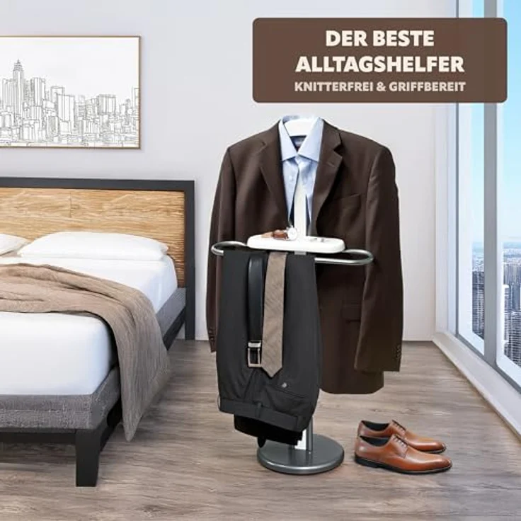 bremermann Herrendiener Kleiderbutler, Herrendiener, stummer Diener, Garderobe, dunkelgrau – Bild 3