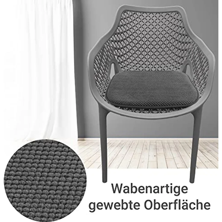 TRISENS Stuhlkissen Nika, Gel-Kissen Set 40x40 - Stuhlkissen mit modernem Memory-Schaumstoff – Bild 6