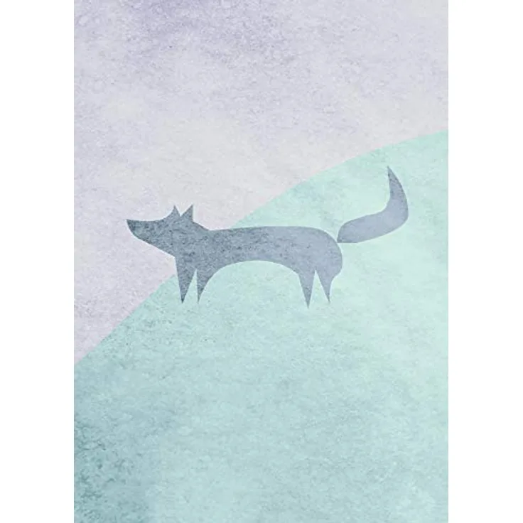 Komar Wandbild Wild and Free Fox, Poster auf Deutsches Premium-Poster Fotopapier, 50 x 70 cm, ohne Rahmen, fotorealistische Druckqualität
