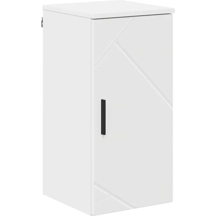 vidaXL Badezimmerschrank Weiß 30 x 31,5 x 61 cm Holzwerkstoff & Metall 883344 – Bild 1