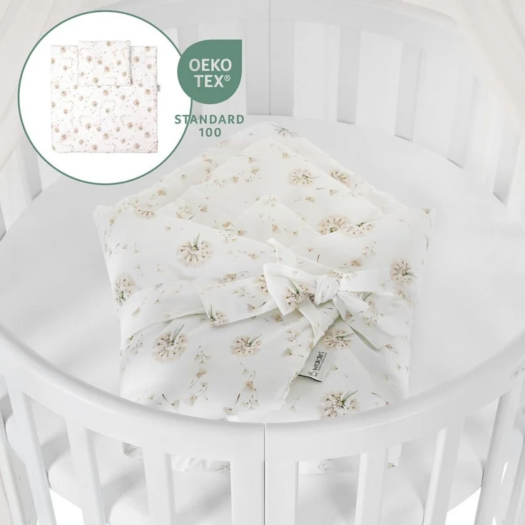 Waldin Babybett Mobiles Babybett OWAL aus Holz 7in1 mit Matratze, mitwachsend – Bild 3