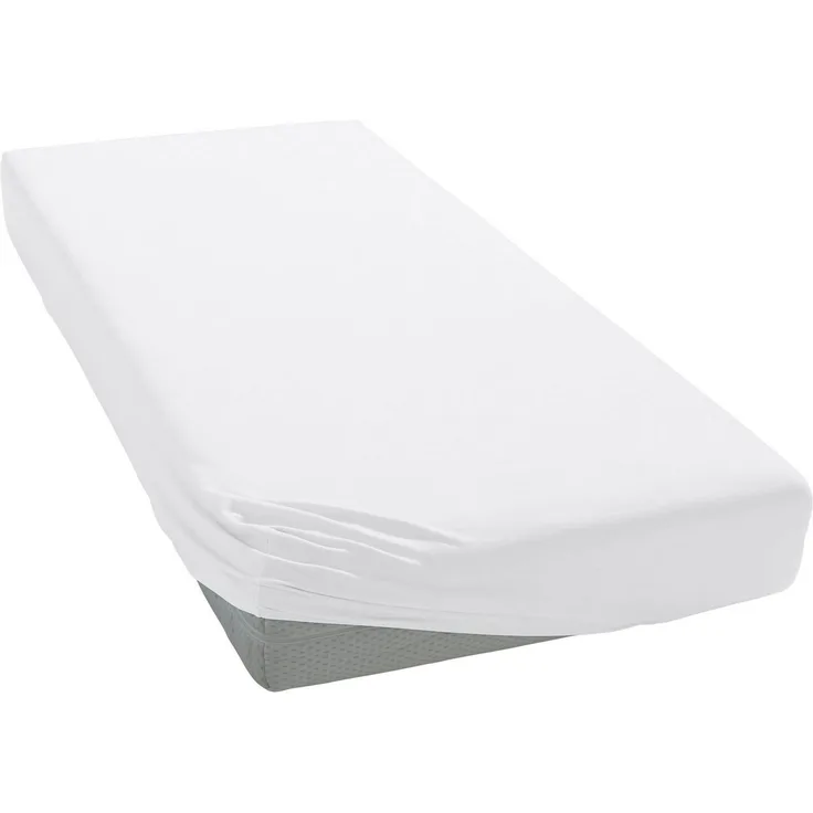 Janine Mako Jersey Spannbetttuch Bettlaken 140-160x200 cm OVP 5007 10 weiß