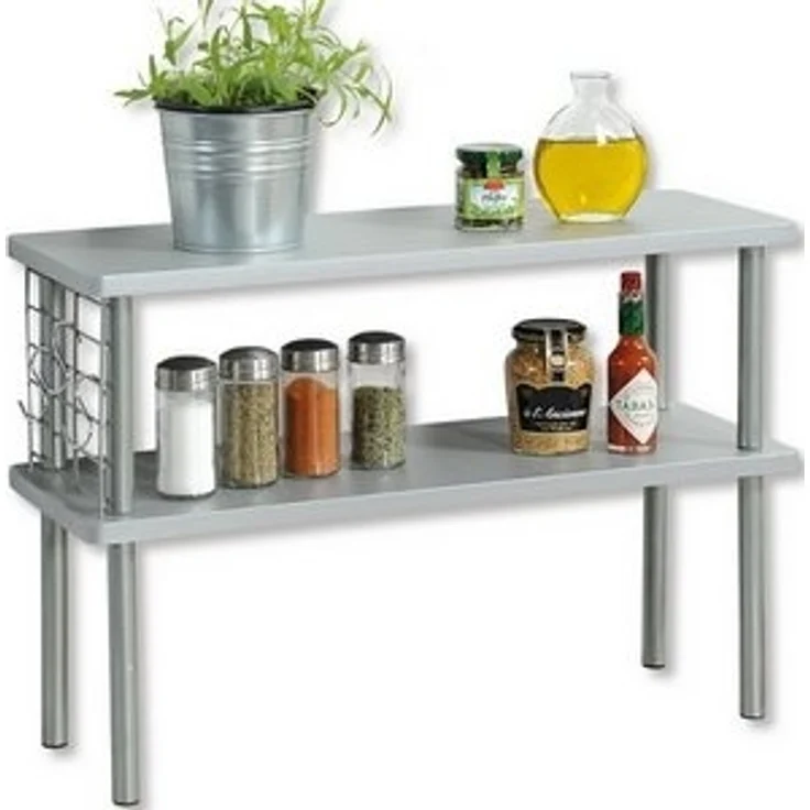 KESPER Küchen-Regal 27818 mit Utensilienaufhängung - grau / Küchenregal / Etagenregal – Bild 4