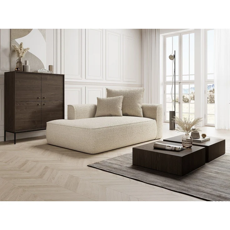 Vente-unique - PINETA - Recamiere ohne Schlaffunktion - Plastik - Kunststoff (PVC) - Beige - 180 x 115 x 67 cm – Bild 2