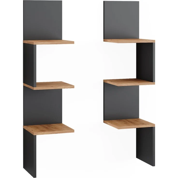 Eckregal Paolo Anthrazit 28 x 116.4 cm 2er Set Vicco – Bild 1
