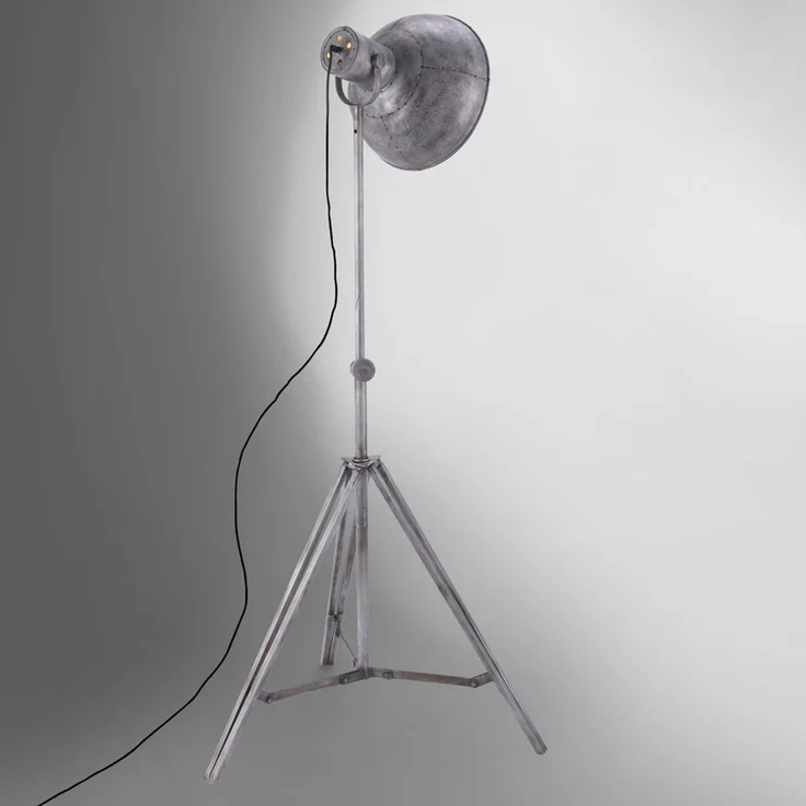 Stativ Stehlampe, Eisen, Höhe verstellbar, Spot beweglich – Bild 6