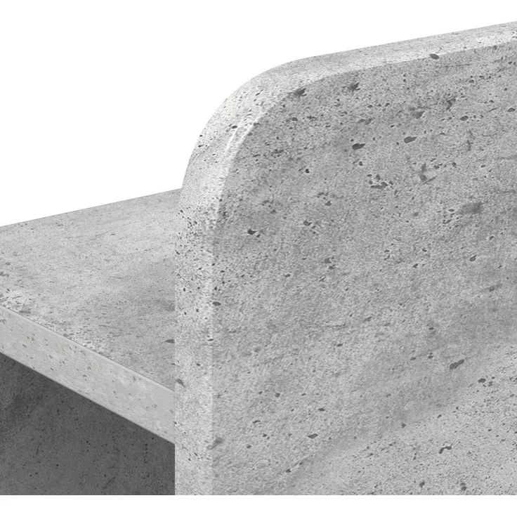 vidaXL Bettgestell mit Stauraum und Kopfteil Betongrau 75 x 190 cm 3433992 – Bild 7