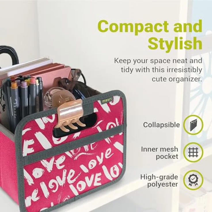 Meori - Faltbox Mini Aufbewahrungsbox Klappbox Love A100314 – Bild 5