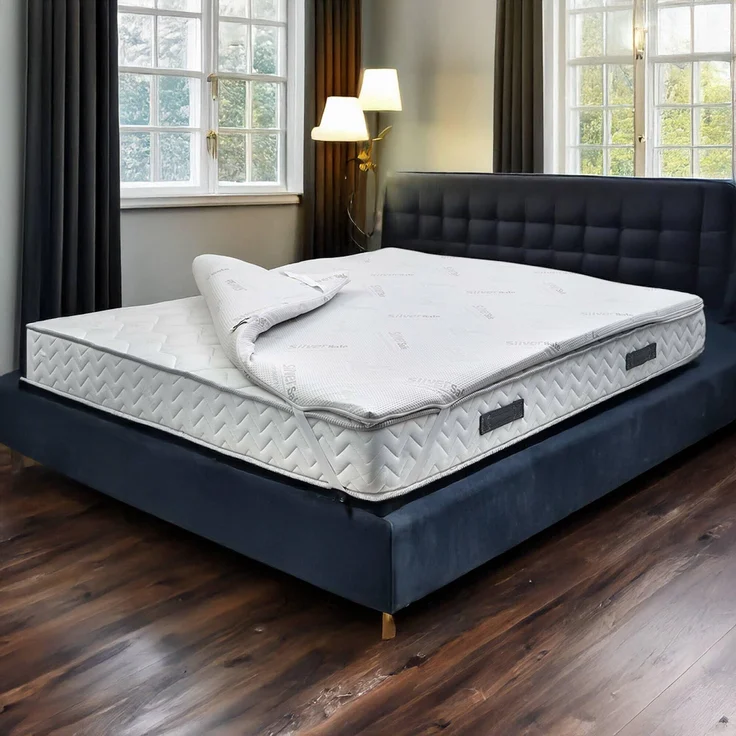 Talamo Italia - Regolo-Einzelauflage, Übermatratze zur Verbesserung der Körperhaltung, Memory-Schaum-Auflage, hypoallergene und atmungsaktive Auflage, 100 % Made in Italy, 90 x 200 x 5 cm