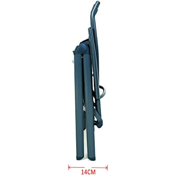 Chicreat Gepolsterter Klappstuhl mit hoher Rückenlehne, Aluminium - Grau/Schwarz – Bild 5