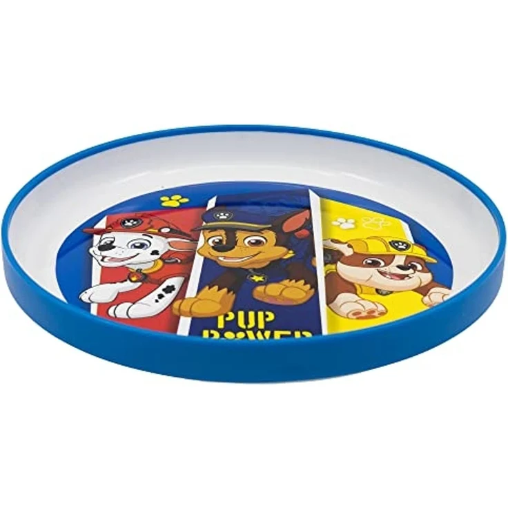 Kunststoffteller Ø19 verschiedene Motive für Kinder Anti-Rutsch Paw Patrol – Bild 2