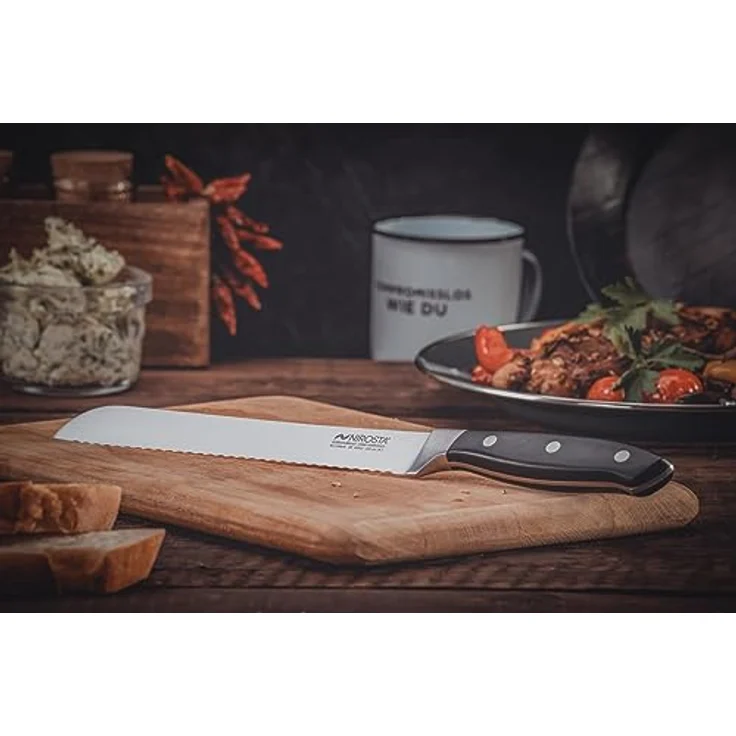 KNIVES 43902 TRINITY Brotmesser 34 cm mit genietetem Griff / Nirosta / CCrMoV – Bild 3
