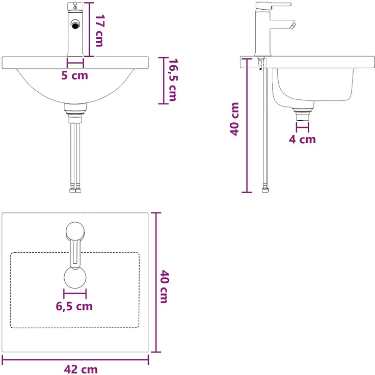 vidaXL Badezimmerschrank mit Waschbecken Artisan-Eiche 890063 – Bild 10
