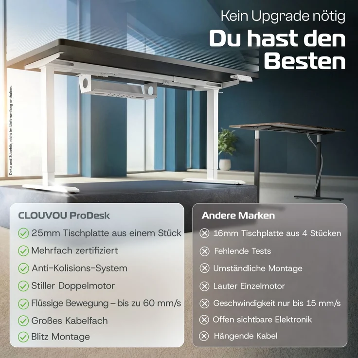 ProDesk Weiß/Schwarz (140x70 cm) – Bild 5