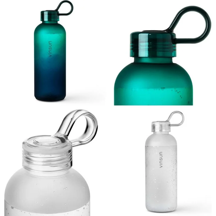 Vinsun Trinkflasche Trinkflasche 650ml, Kohlensäure geeignet, auslaufsicher, Tritan, BPA frei, bruchsicher, geruchs- und geschmacksneutral, auslaufsicher – Bild 3