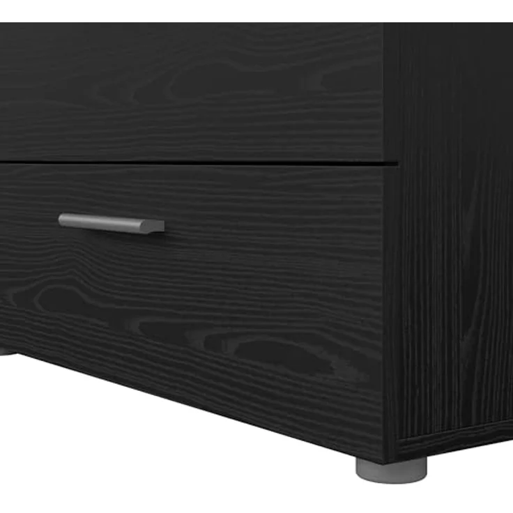 Dmora - Kommode Solene, Wohnzimmerbuffet, Wohnzimmer-Sideboard, Moderne Küchen-Speisekammer, 140x40 h82 cm, Schwarz – Bild 6