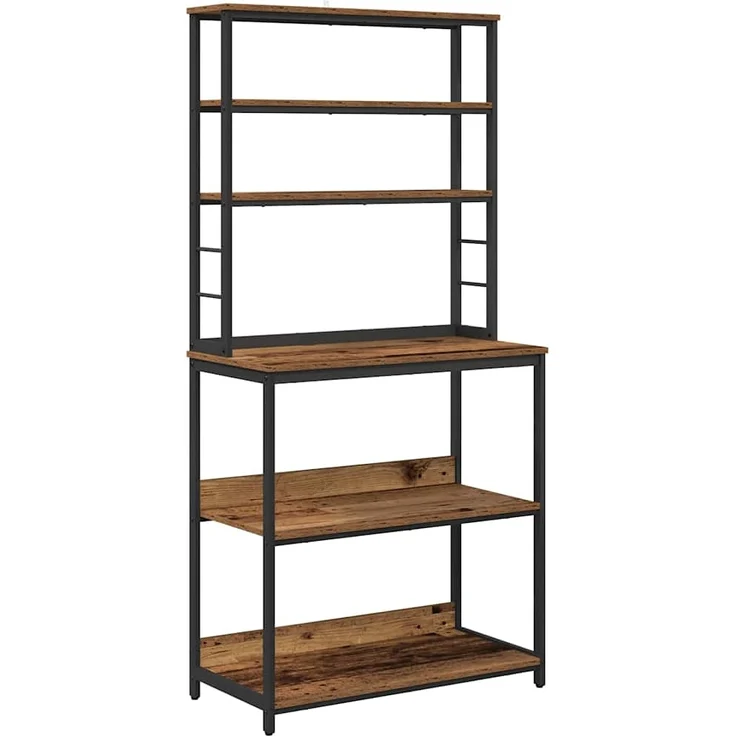 vidaXL Küchenregal Altholz 80 x 40 x 168 cm Holzwerkstoff 883890 – Bild 1