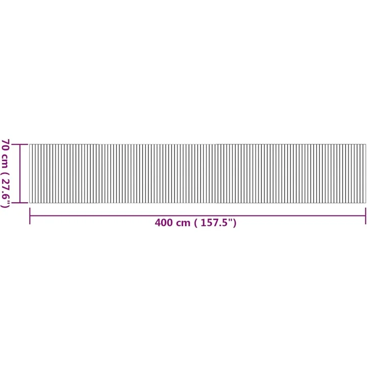 vidaXL Teppich Rechteckig Natur 70x400 cm Bambus 376757 – Bild 8