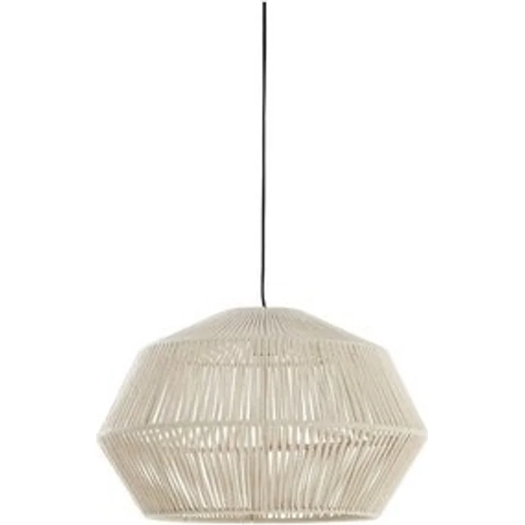 Light & Living Pendelleuchte DEYA, 1-flammig, Creme, Metall, Baumwollgarn, ohne Leuchtmittel, Ø 49 x H 30 cm – Bild 6
