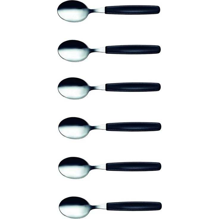 6 VICTORINOX Löffel silber, schwarz glänzend – Bild 1