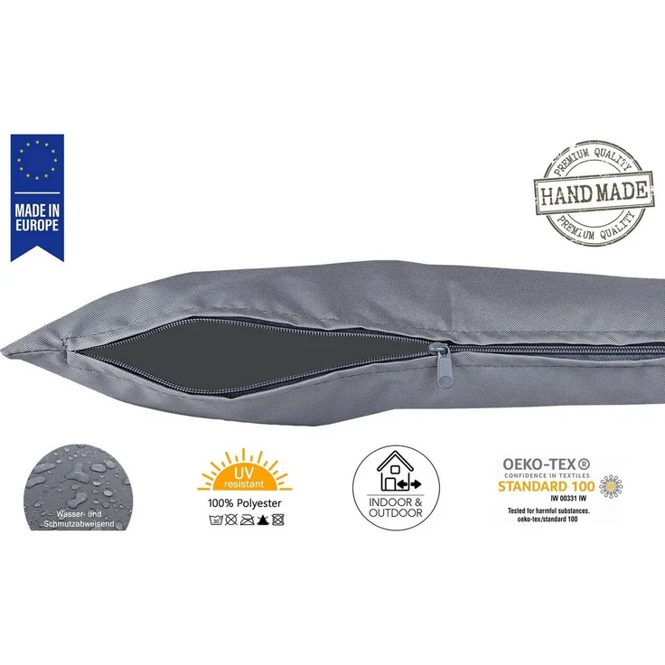JACK Kissenbezüge 2er Set 50x50cm Outdoor Wasserfest, (2 Stück), 2x Kissenhülle, strapazierfähig, wasserabweisend, Innen & Außen – Bild 2