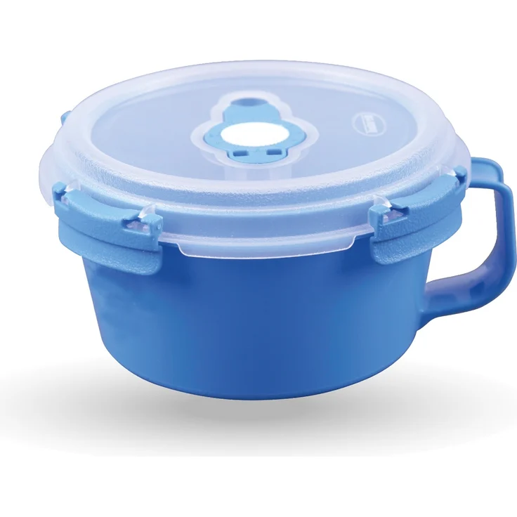 Vorratsdose für Lebensmittel ( 850 ml ) - Blau - Frischhaltedosen Frühstücksschale, BPA-Frei luftdicht, Aufbewahrungsbox Meal Prep Box, Schale – Bild 1
