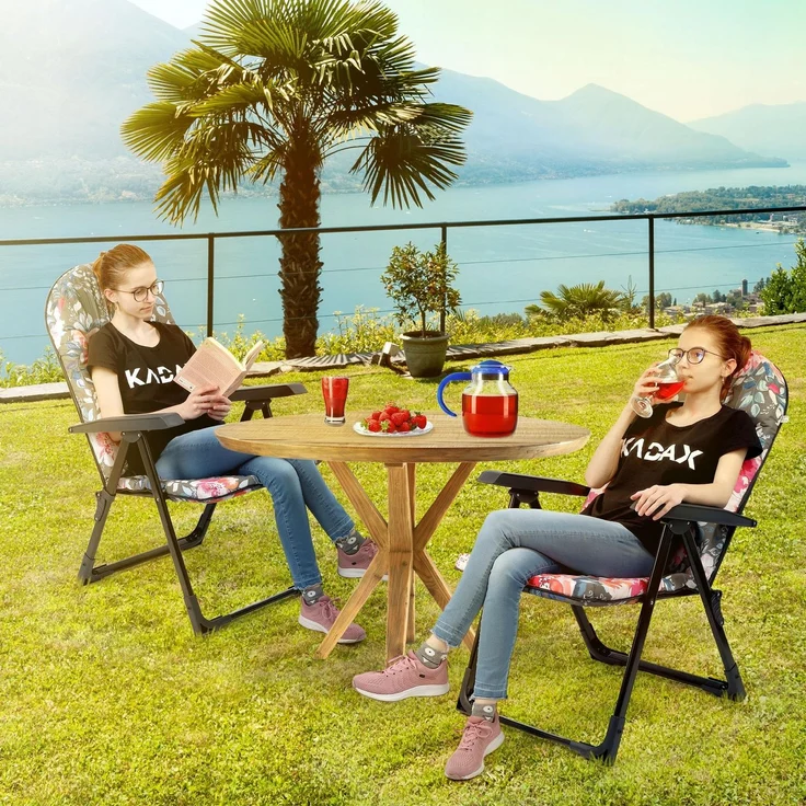 KADAX Garten-Strandliegestuhl, verstellbar, 110 kg – Bild 6