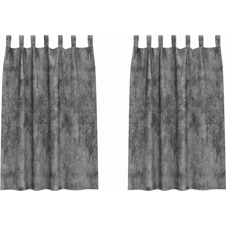 vidaXL Samtvorhänge 2 stk. Grau 175 x 140 cm Samt 4107724 – Bild 2