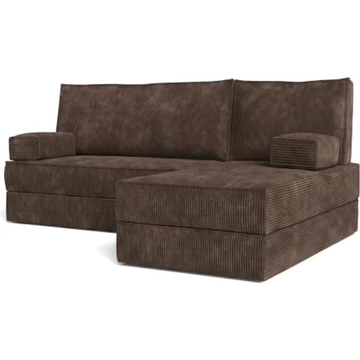 Masseno Ecksofa NOTIA, modulares Bonless Sofa mit Schlaffunktion, Kordstoff POSO 06 – Bild 1