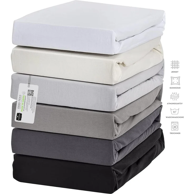 Hometex Premium Textiles Spannbettlaken Exclusive Topper-Spannbettlaken, Jersey, Für Matratzentopper und Boxspringbett Topper