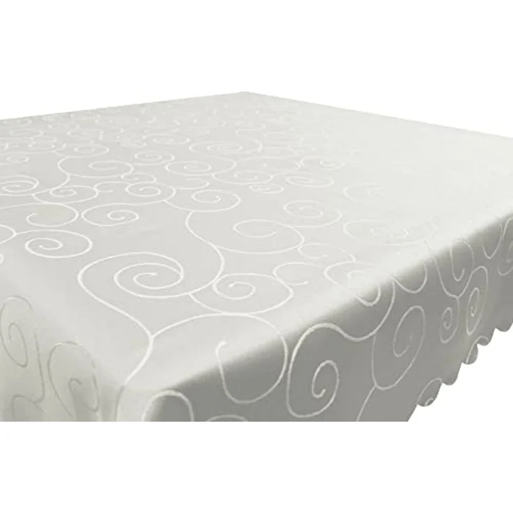 Haus und Deko Tischdecke Tischdecke Damast Ornamente eckig Circle Struktur bügelfrei pflegeleic (1-tlg) – Bild 5