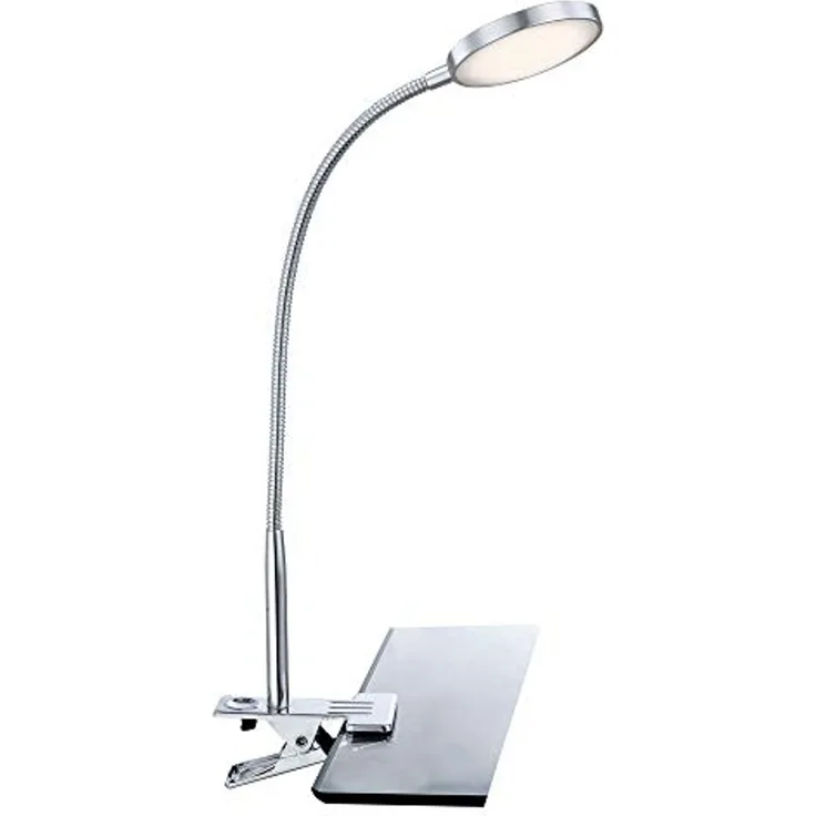 LED Klemmleuchte, Aluminium, Chrom, Flexo, H 47 cm