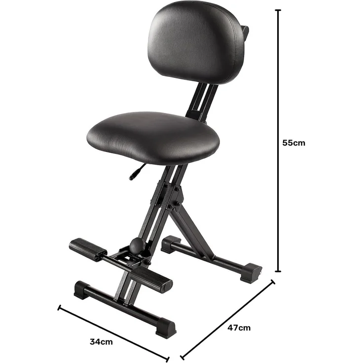 meychair Stehhilfe 11190 AF-SR-Comfort-KL-AH XXL 250kg schwarz/schwarz – Bild 3