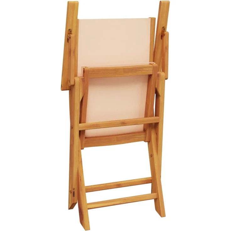 vidaXL Gartenstühle 2 Stk. Beige Massivholz Akazie & Stoff 367672 – Bild 8