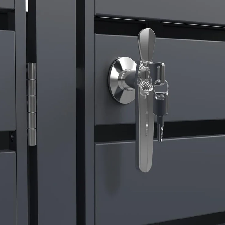 Mülltonnenbox Mülltonnenverkleidung bis 240 L Behälter für Mülltonnen 3 Türen – Bild 4